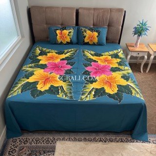 Hot Sale Rayon Bedsheet Hand Painted by Balinese Artisans